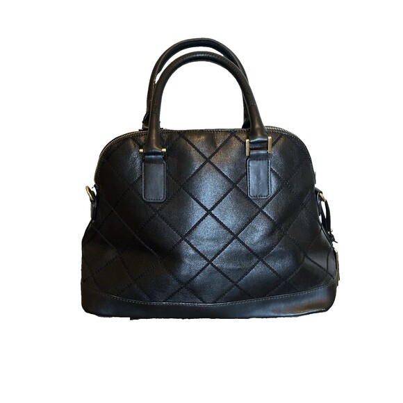 Antonio Melani Satchel Handbag Quilted Black Leather - Picture 2 of 16